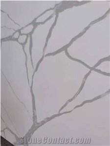 Super White Calacatta Grey Veins Engineered Quartz Stone Super White Calacatta Grey Veins Engineered Quartz Stone
