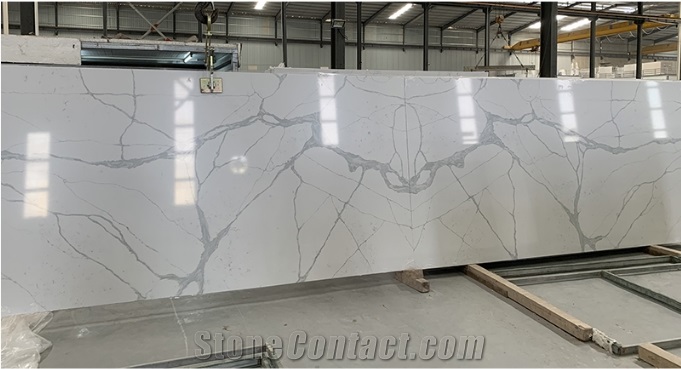 Wholesale Calacatta White Quartz Slabs Calacatta Quartz 