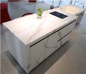 Wholesale custom prefab quartz top kitchen island for sale