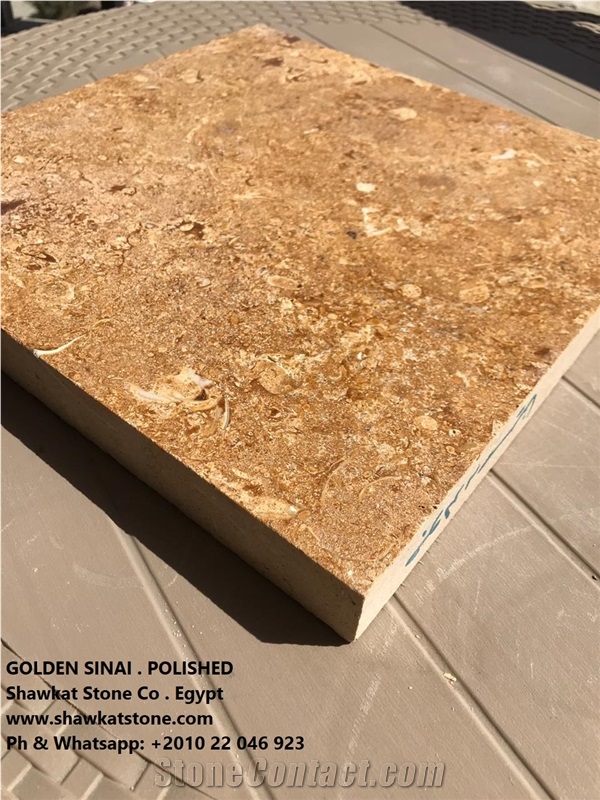 Golden Sinai Limestone Tiles & Slabs