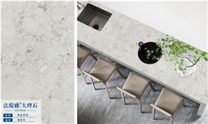 Popular Grey Engineered Marble Slab Vanity Top Wall Tile