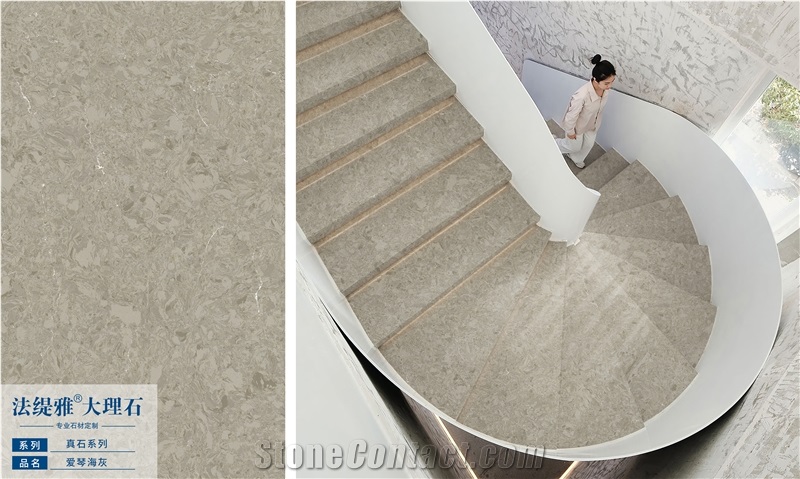 Snow White Artificial Stone Marble Stair