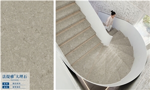 Snow White Artificial Stone Marble Stair