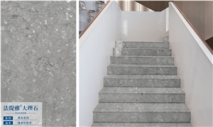 Snow White Artificial Stone Marble Stair