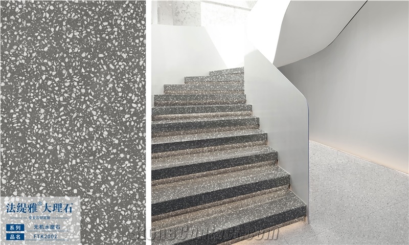 Snow White Artificial Stone Marble Stair
