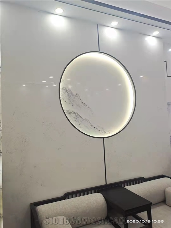 Snow White Artificial Stone Marble Stair