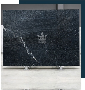 3D Black Marble Slabs