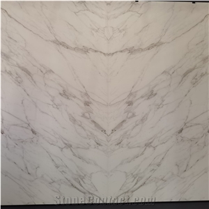 Polished Calacatta white 6mm sintered stone slab interior Polished Calacatta white 6mm sintered stone slab interior