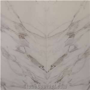 Polished Calacatta white 6mm sintered stone slab interior