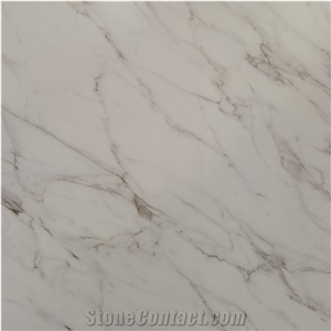 Polished Calacatta white 6mm sintered stone slab interior
