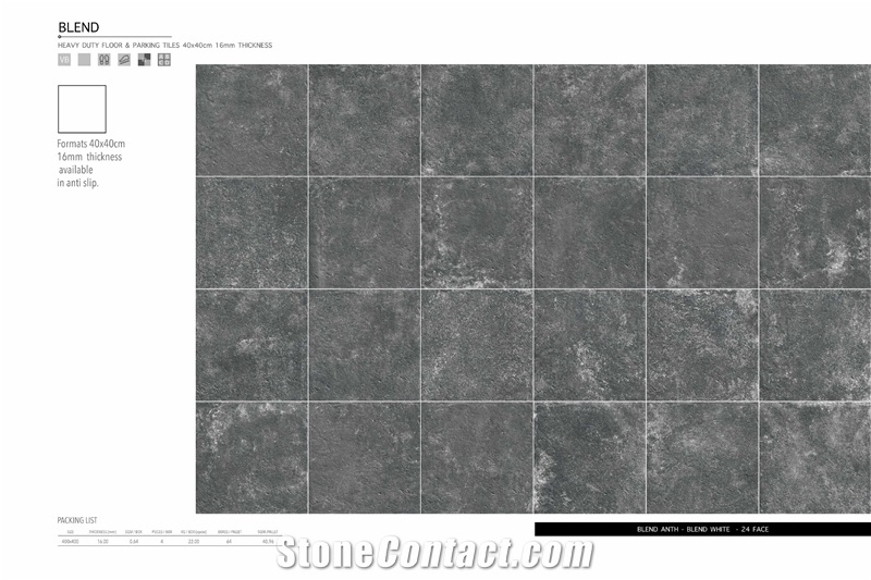 Florence 400x400 Parking Tile16 mm