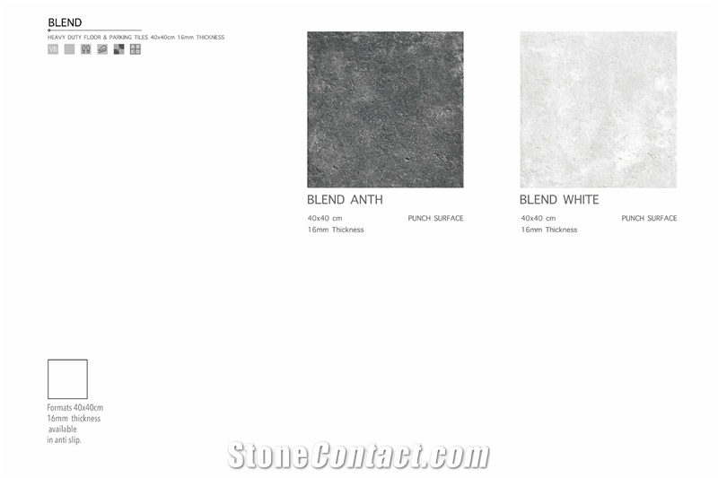 Florence 400x400 Parking Tile16 mm