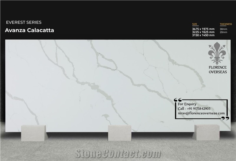 Florence Avanza Calacatta Quartz Slab