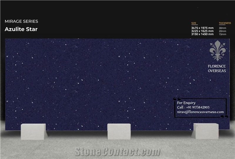 Florence Azulite Star Quartz Slab