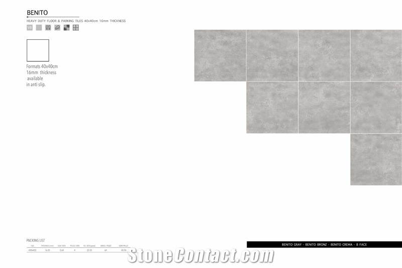 Florence Benito Ceramic Tile 400x400 Flooring Tile16 mm