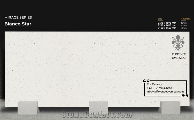Florence Bianco Star Quartz Slab
