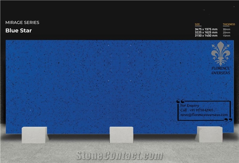 Florence Blue Star Quartz Slab