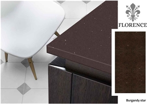 Florence Burgandy Star Quartz Slab