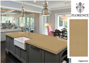 Florence Cappuccino Quartz Slab