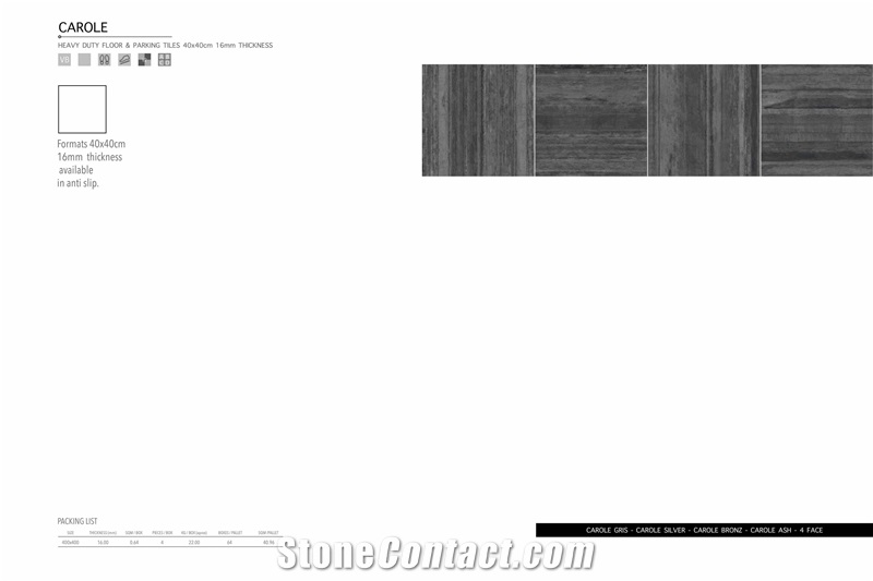 Florence Carole Parking Ceramic Tile 400x400 mm