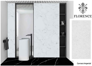Florence Carrara Imperial Quartz Slab