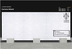 Florence Carrara Miami Quartz Slab