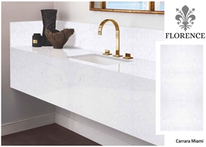 Florence Carrara Miami Quartz Slab