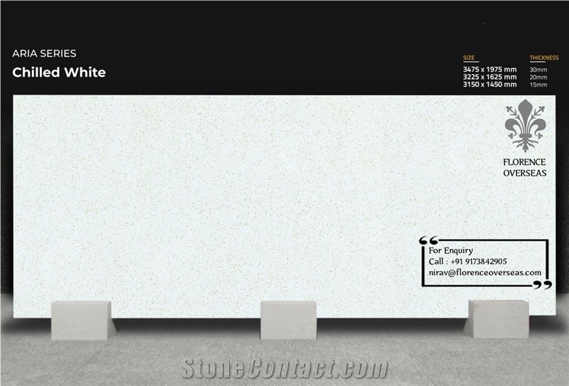 Florence Chilled White Quartz Slab