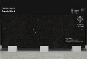 Florence Dazzle Black Quartz Slab