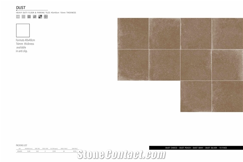 Florence Dust 400x400 Ceramic Flooring Tile 16 mm