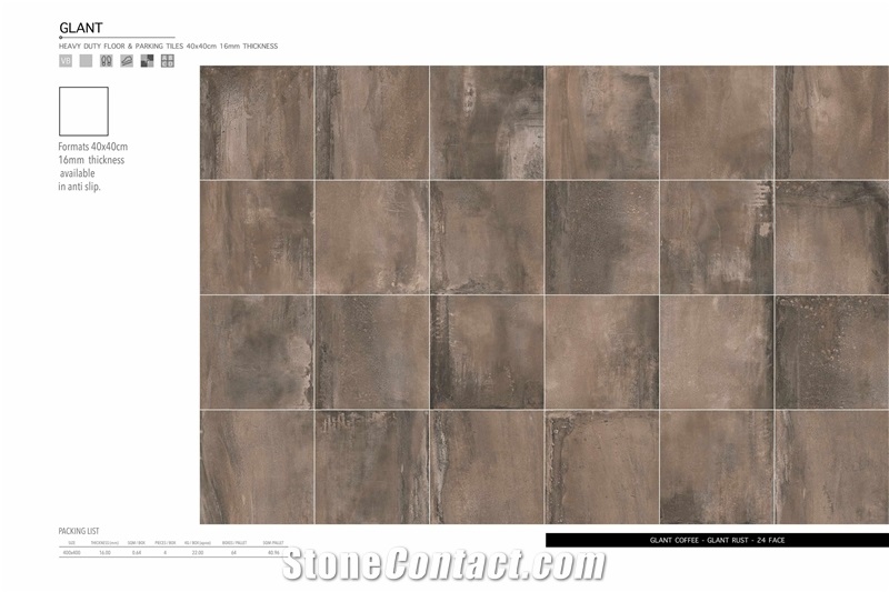 Florence Glant 400x400 Parking Ceramic Tile16 mm