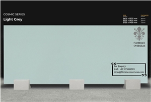 Florence Light Grey Quartz Slab