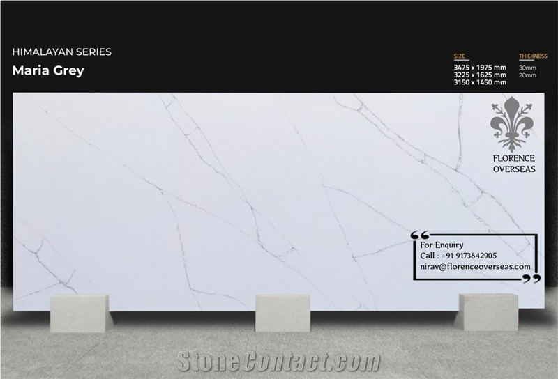 Florence Maria Grey Quartz Slab