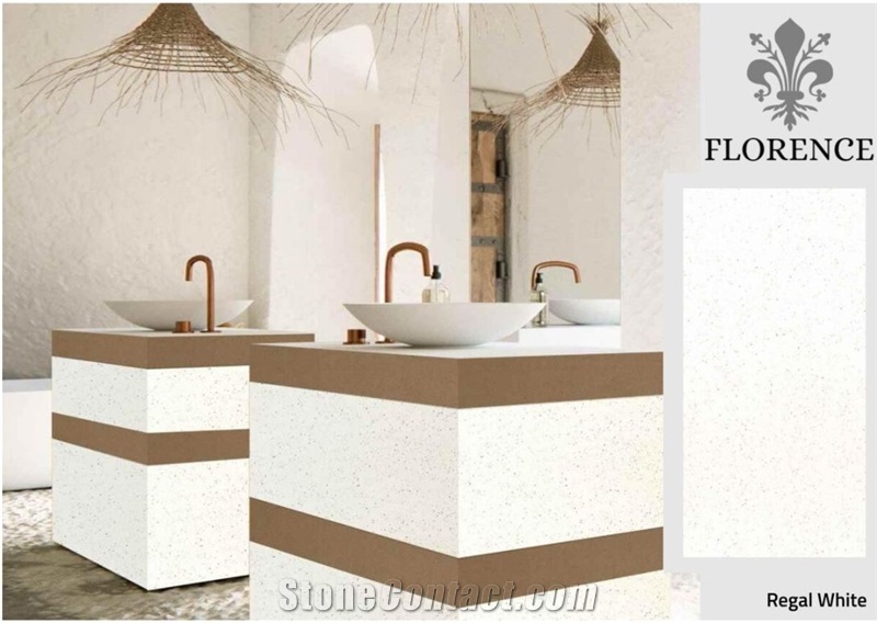 Florence Regal White Quartz Slab 