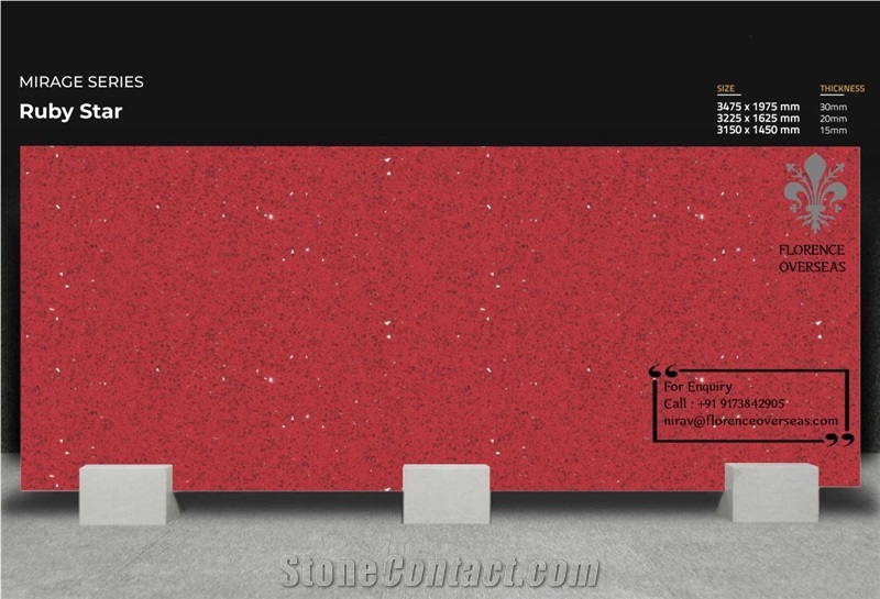 Florence Ruby Star Quartz Slab
