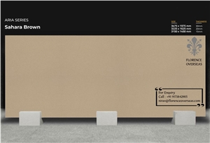 Florence Sahara Brown Quartz Slab