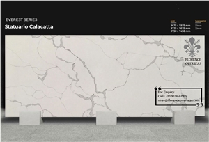 Florence Statuario Calacatta Quartz Slab
