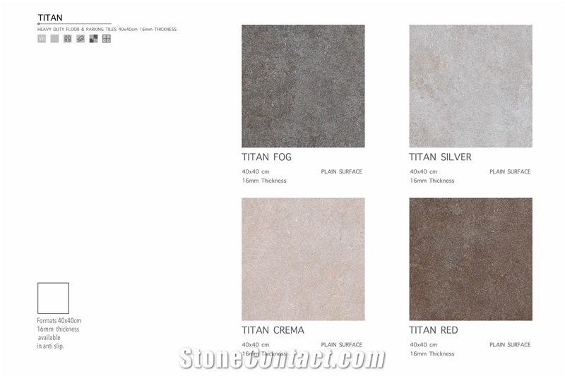 Florence Titan 400x400 Parking Tile16 mm