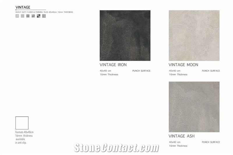 Florence Vintage 400x400 Parking Tile16 mm