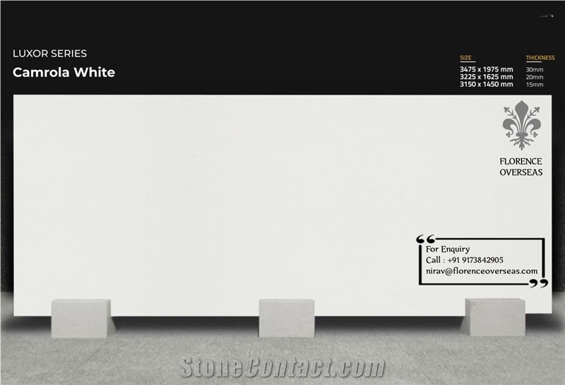 Florence White Quartz Slab