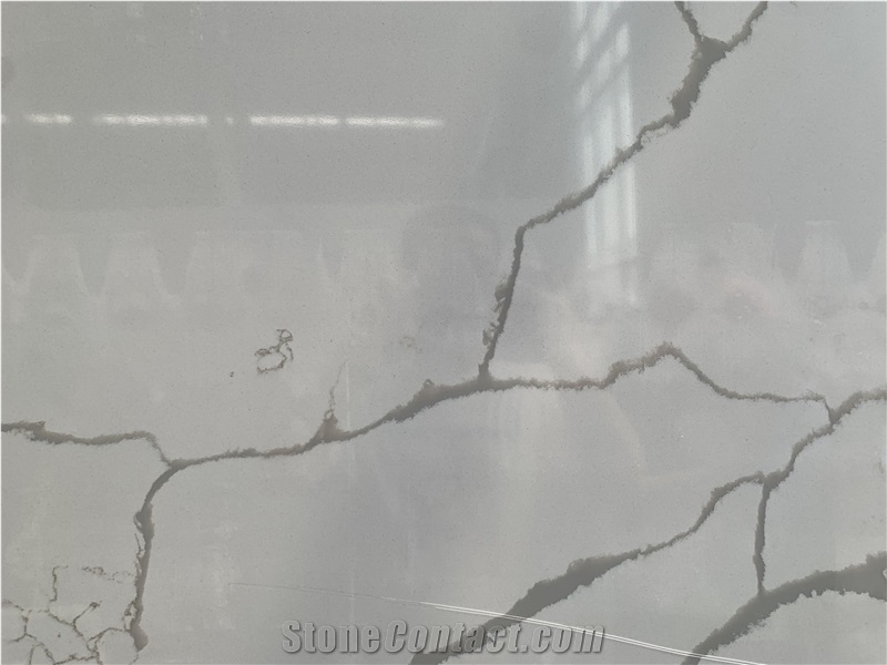 Calacatta White Quartz Slabs For Countertop