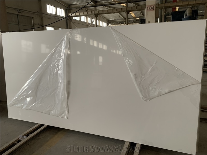 super white quartz slabs engineer stone for countertop