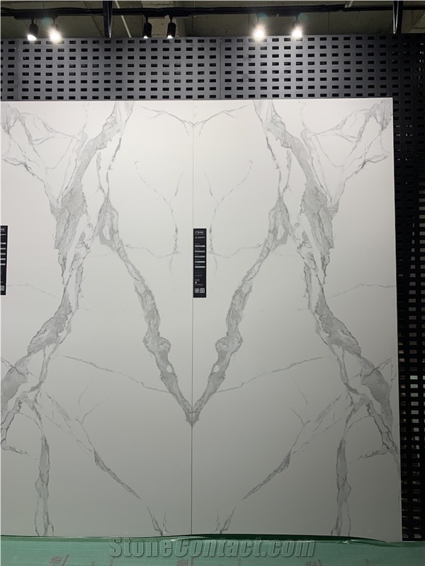 White Calacatta Porcelain Slabs For Countertop