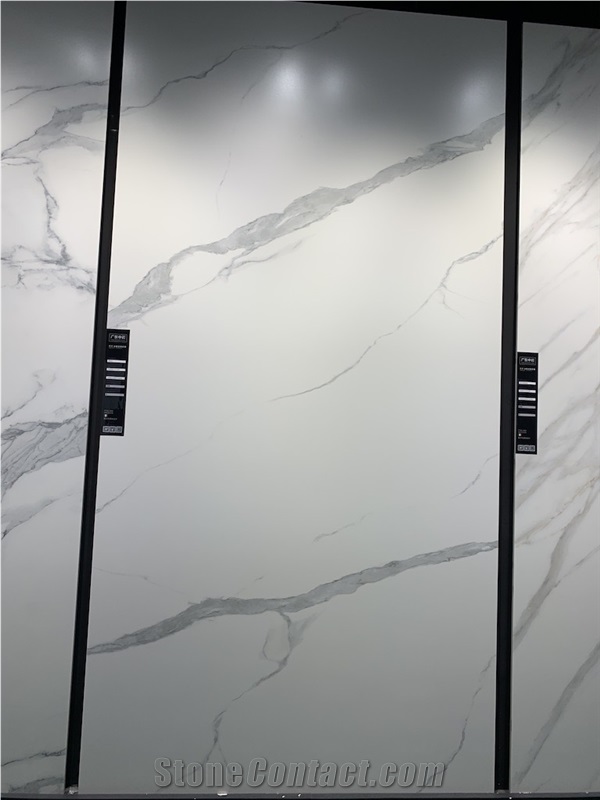 White Calacatta Porcelain Slabs For Countertop