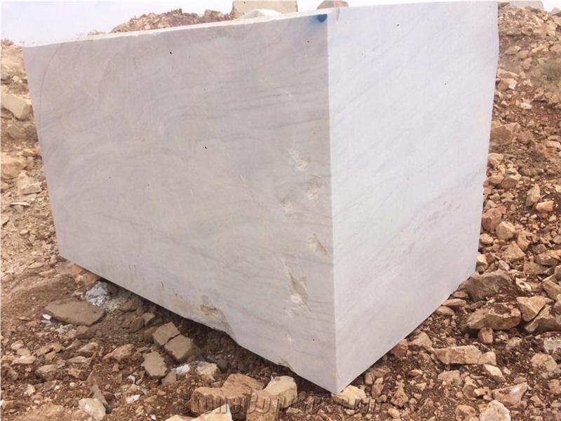 Bianco crystalline marble blocks