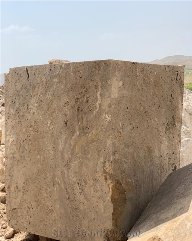 Brown Travertine Blocks
