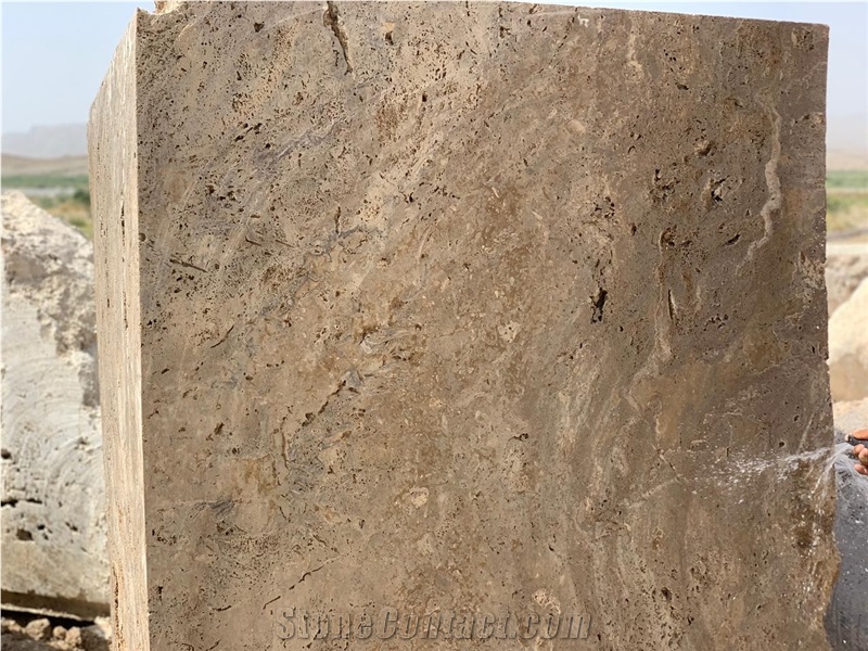 Brown Travertine Blocks