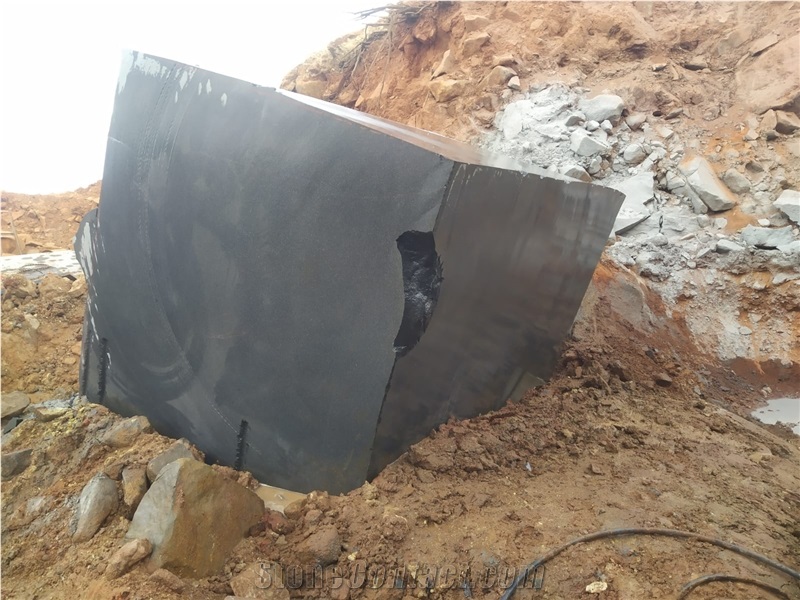Black Absolute Panther Granite Blocks