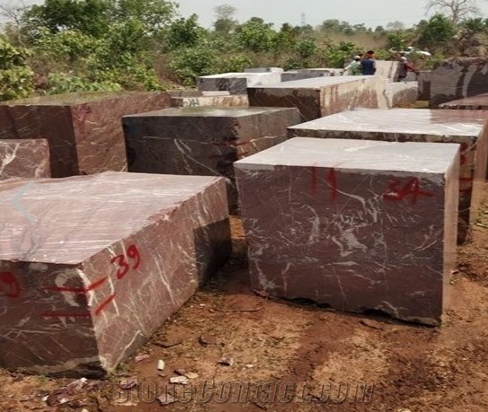 Indo Levanto Red Marble Block, India Red Marble