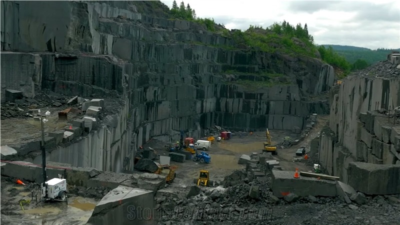 Premium Star Black Galaxy Granite Block , Quarry Owners